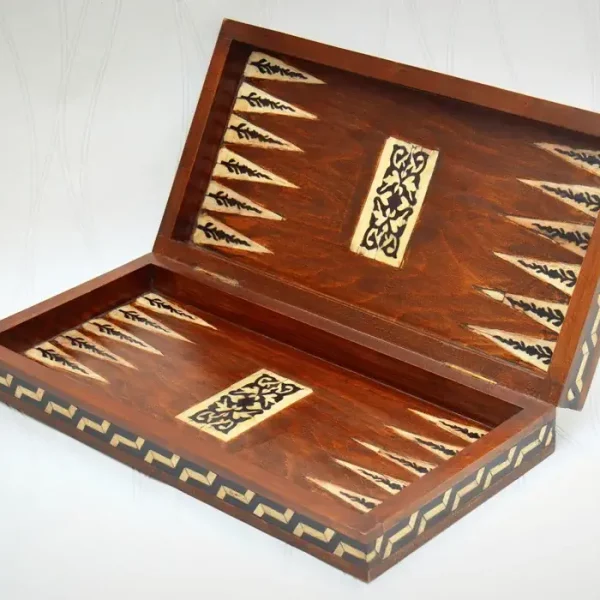 Backgammon antique ivoire ouvert