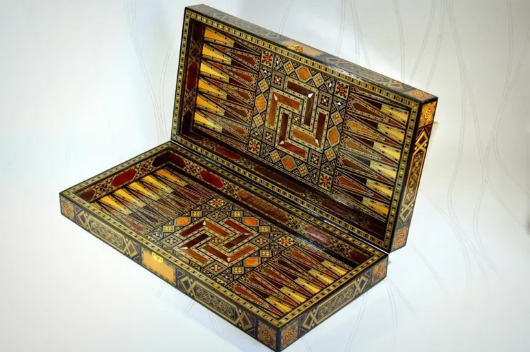 Backgammon syrien bois ouvert - Hanan