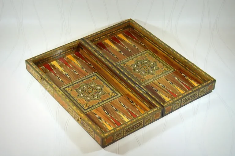 Jeux backgammon en bois ouvert - Rafaha