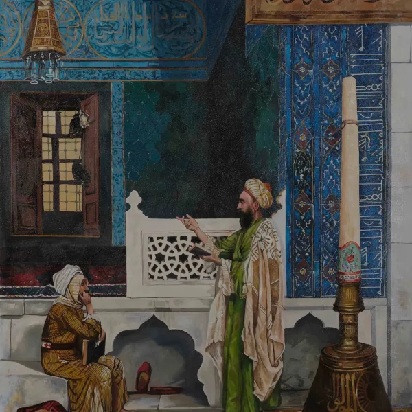 Reproduction Tableau Orientaliste - Instruction coranique de Osman Hamdi Bey