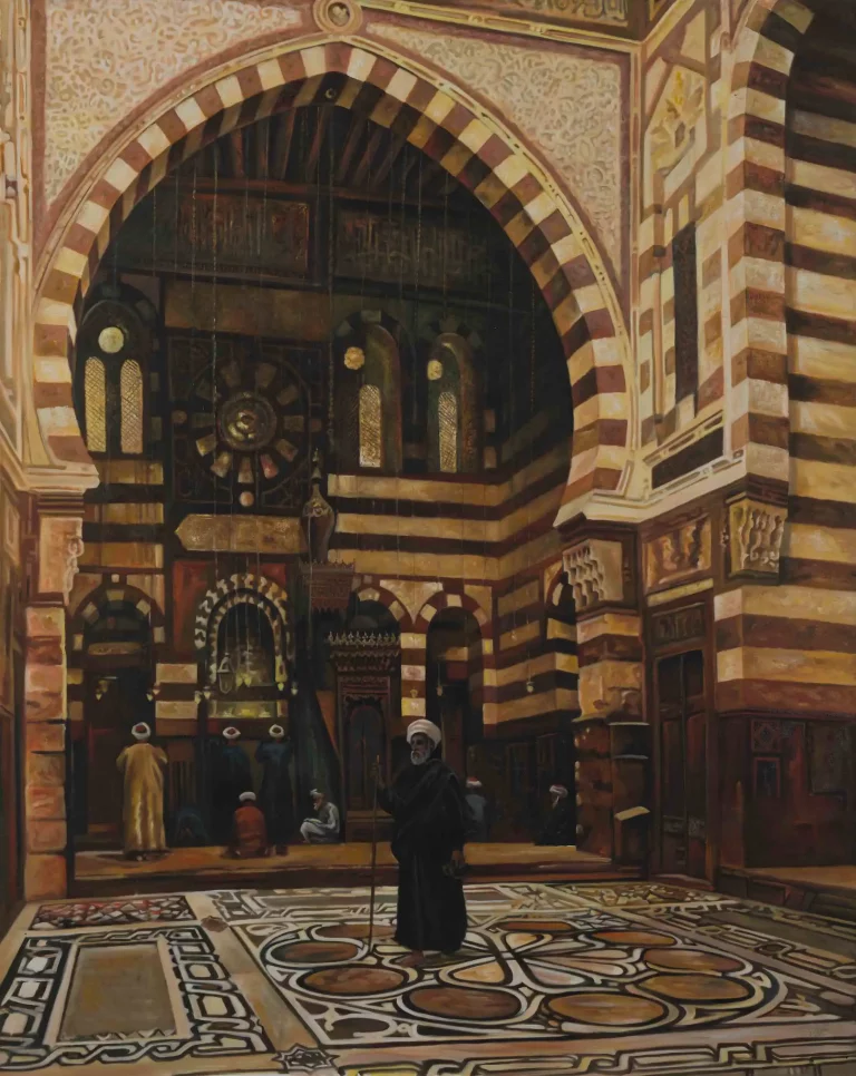 Reproduction Tableau Orientaliste - Mosquée d'Ezbeck de Aloysius O'Kelly