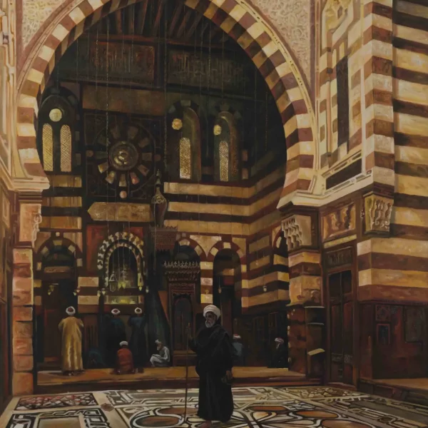 Reproduction Tableau Orientaliste - Mosquée d'Ezbeck de Aloysius O'Kelly